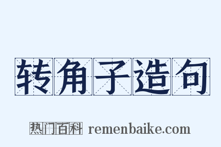 转角子造句是什么意思的图片